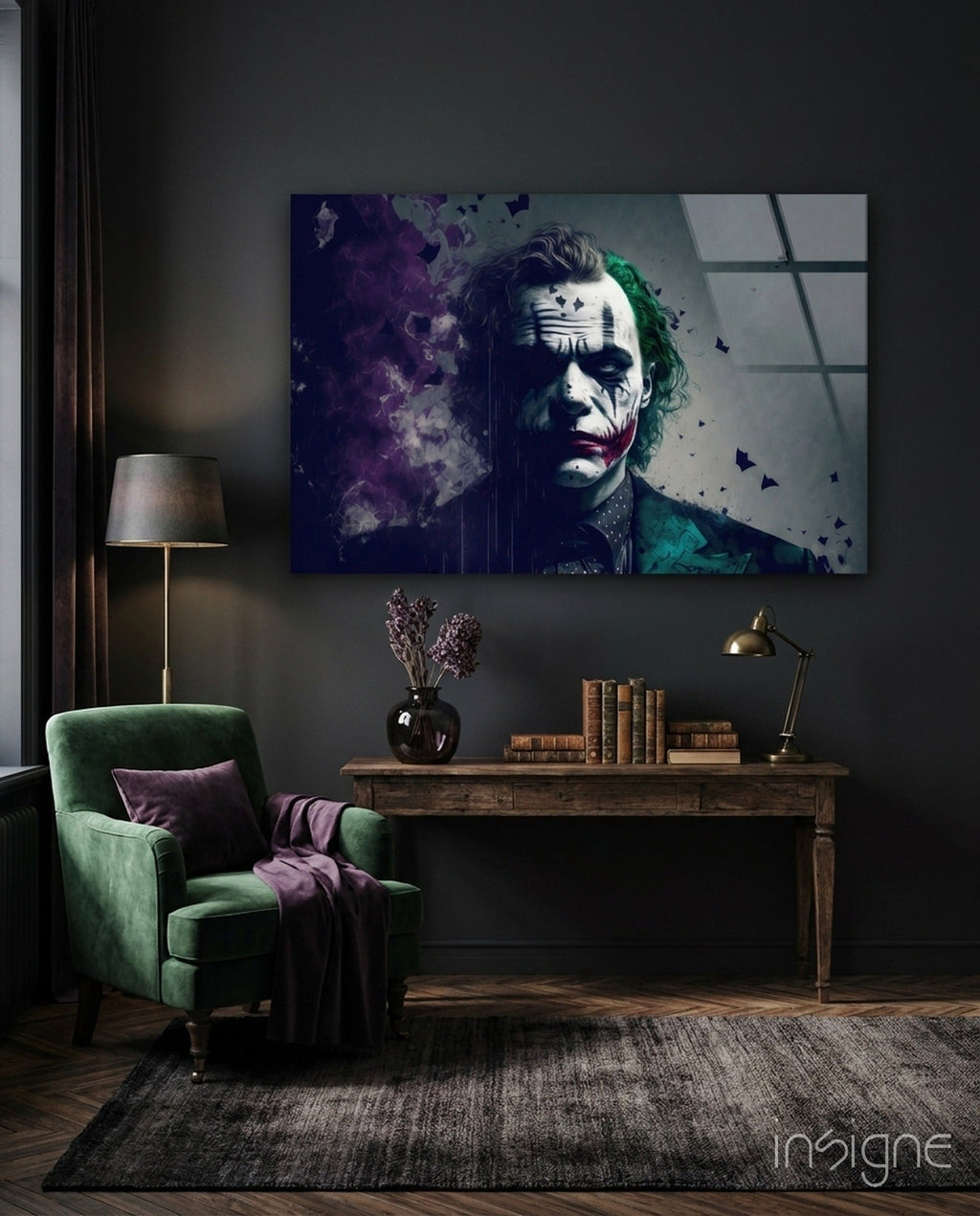 Joker Glass Wall Art  || Designer Collection