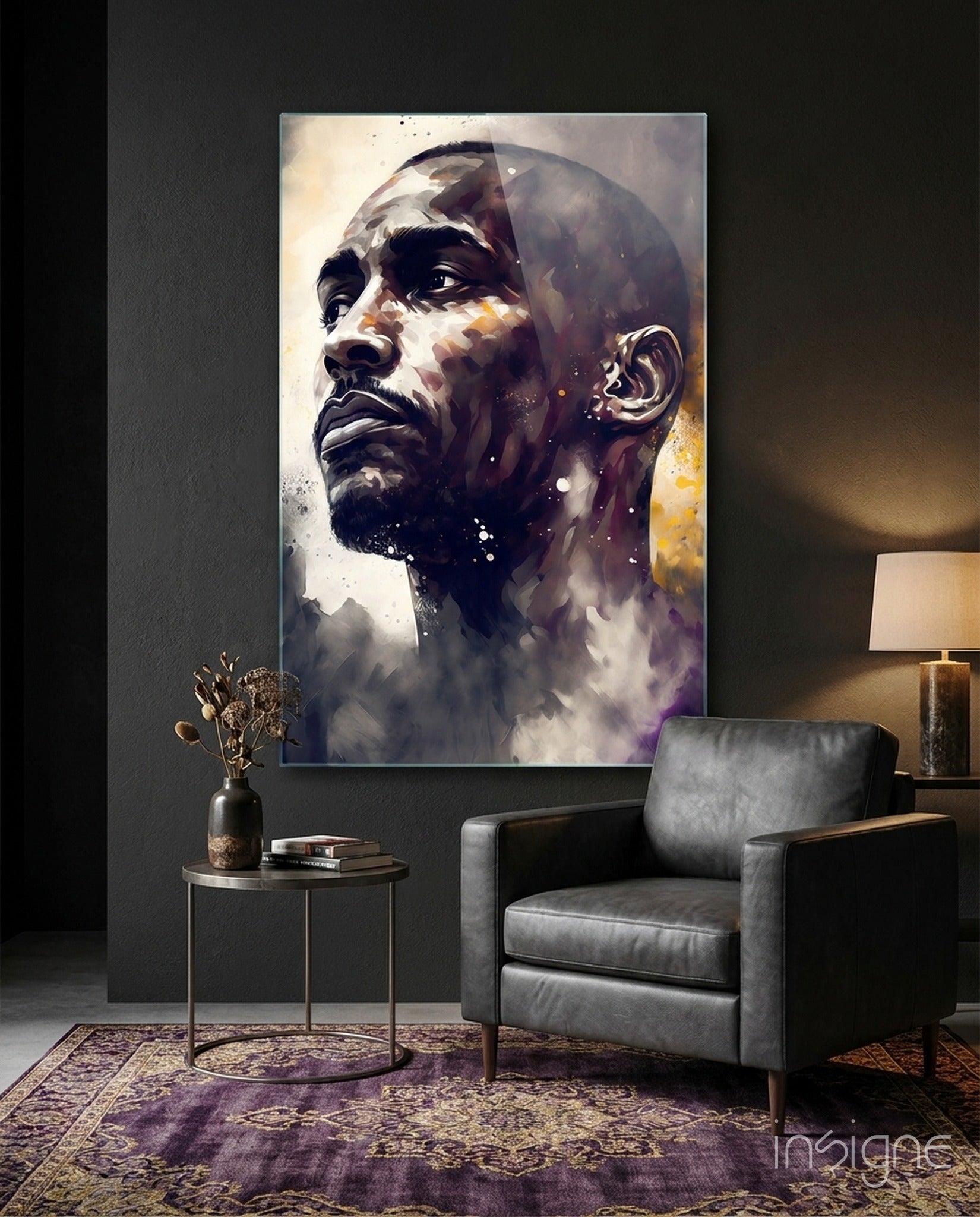 Kobe Bryant Glass Wall Art  || Designer Collection