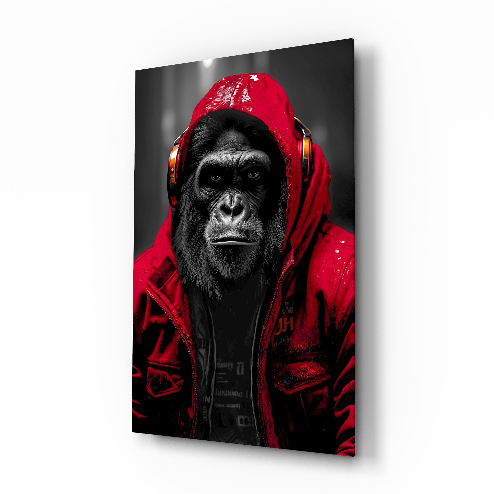 Rebellios Ape  Glass Wall Art || Designer Collection