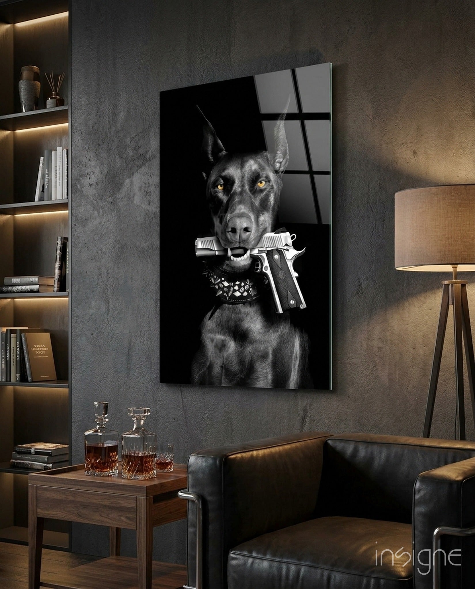 Gun Dog  Glass Wall Art || Designer Collection