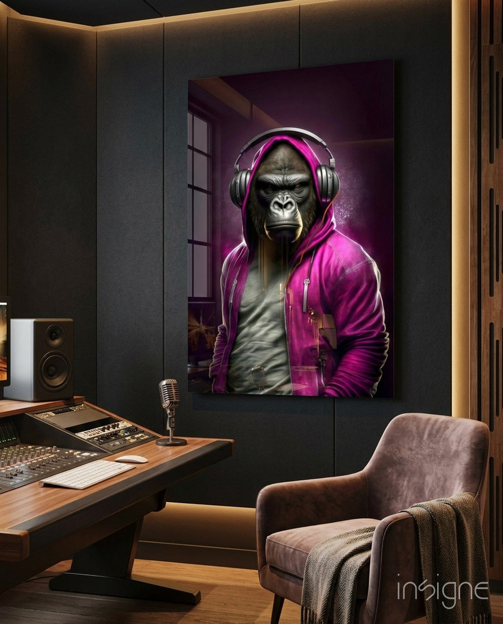 Animal Vogue Glass Wall Art|| Designer's Collection