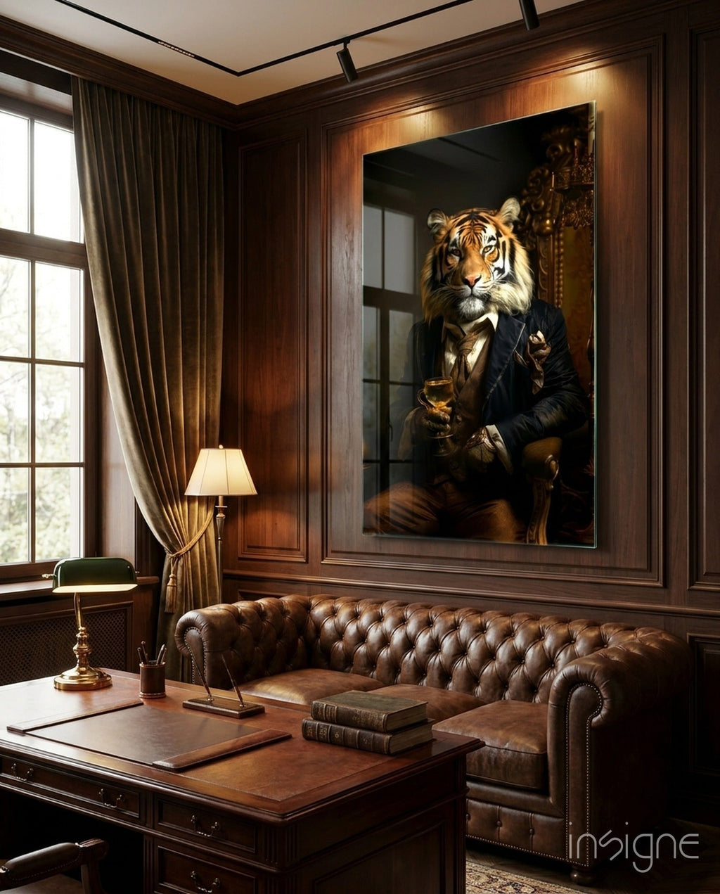 Gentleman Glass Wall Art|| Designer's Collection