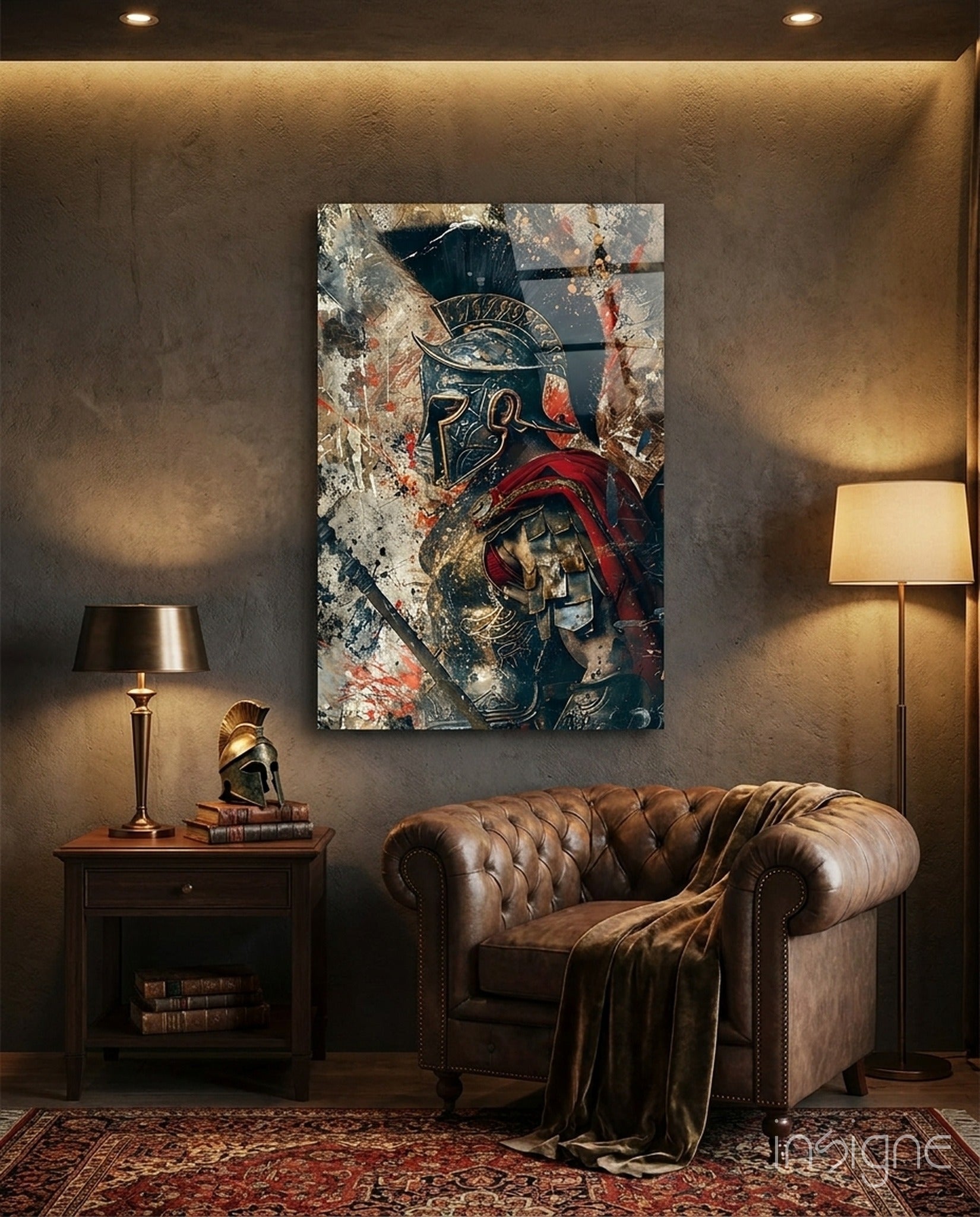 Gladiator Glass Wall Art || Designer Collection
