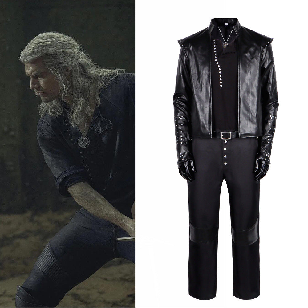 Wizard The Witcher Season 5 Cosplay Costume Geralt Movie Replica Set Men's Casual Wear Cosplay Outfit