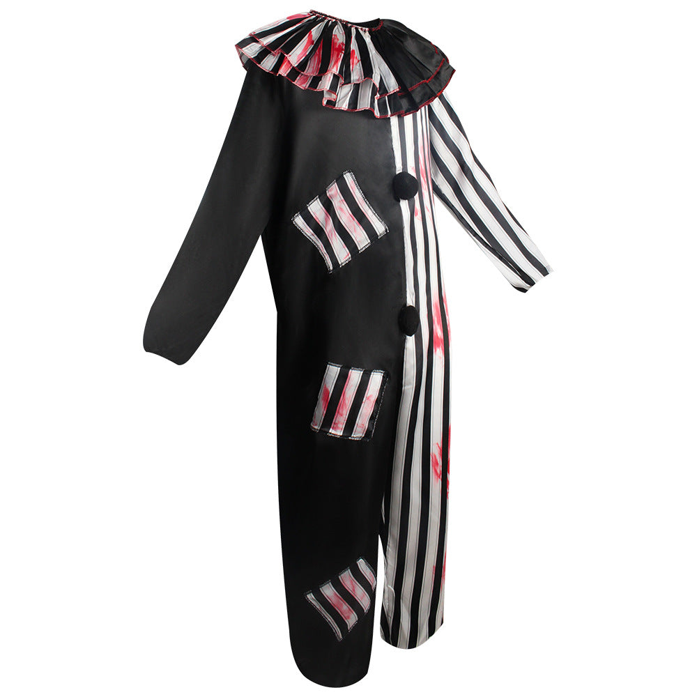 Evil Clown Cosplay Costume Clown Stage Prop Performance Costume Halloween Clown Costume