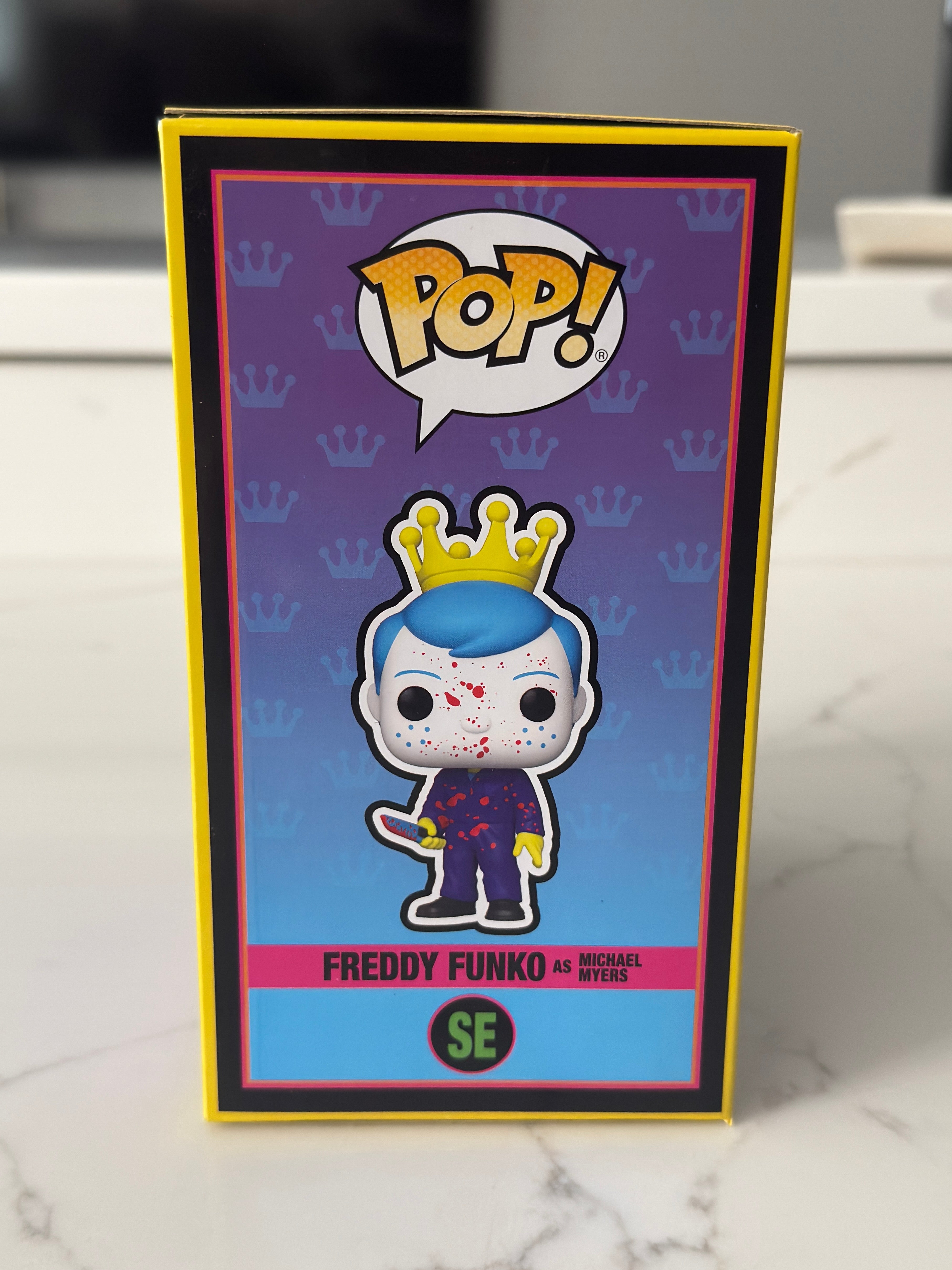 Funko Fundays Experience 2025: Pop! Originals HORROR Halloween Freddy Funko as Michael Myers (Blacklight) LE150