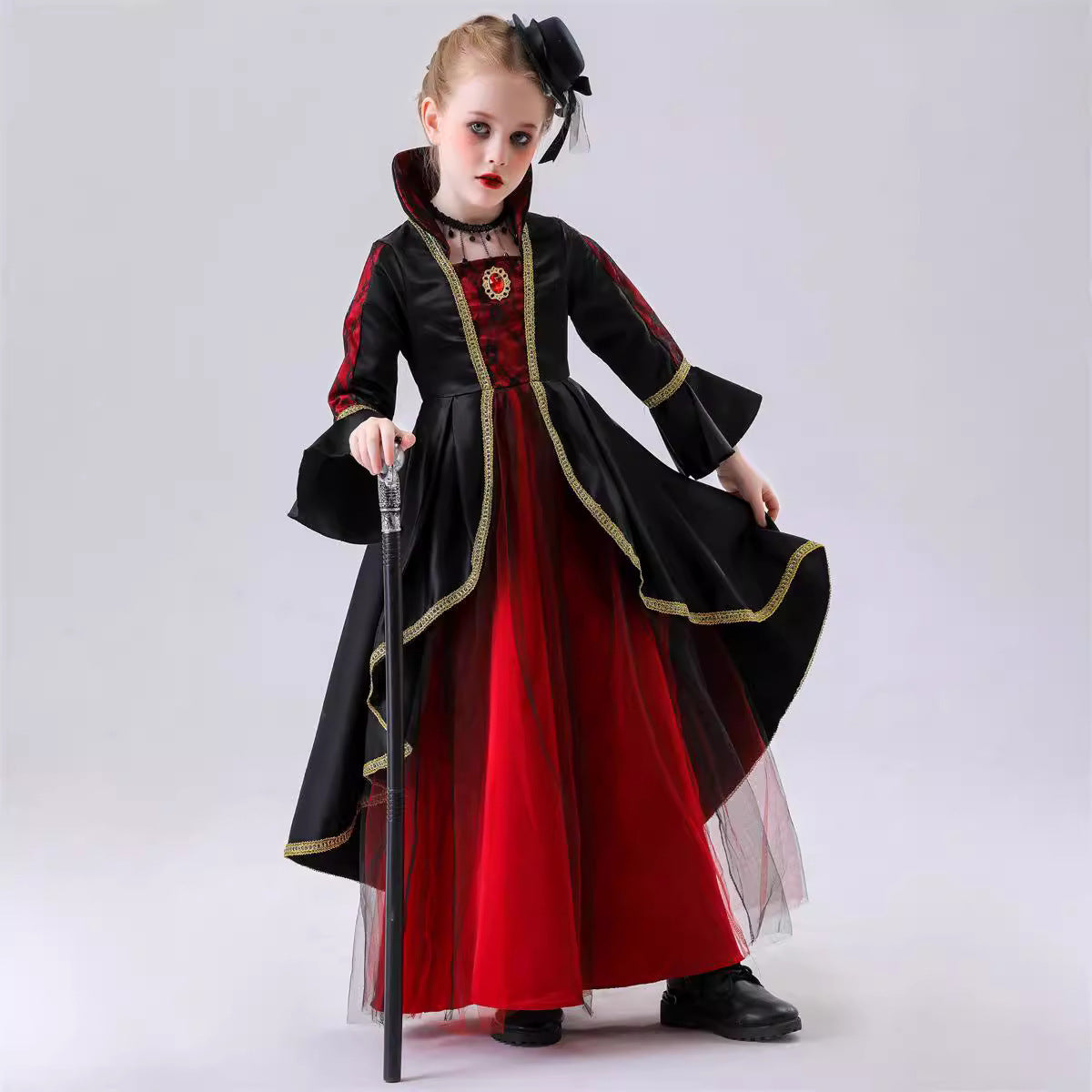 Fashion Style Vampire/Demon/Witch/Princess Theme Sleeveless  Halloween Costume  Dress  Children's Costume