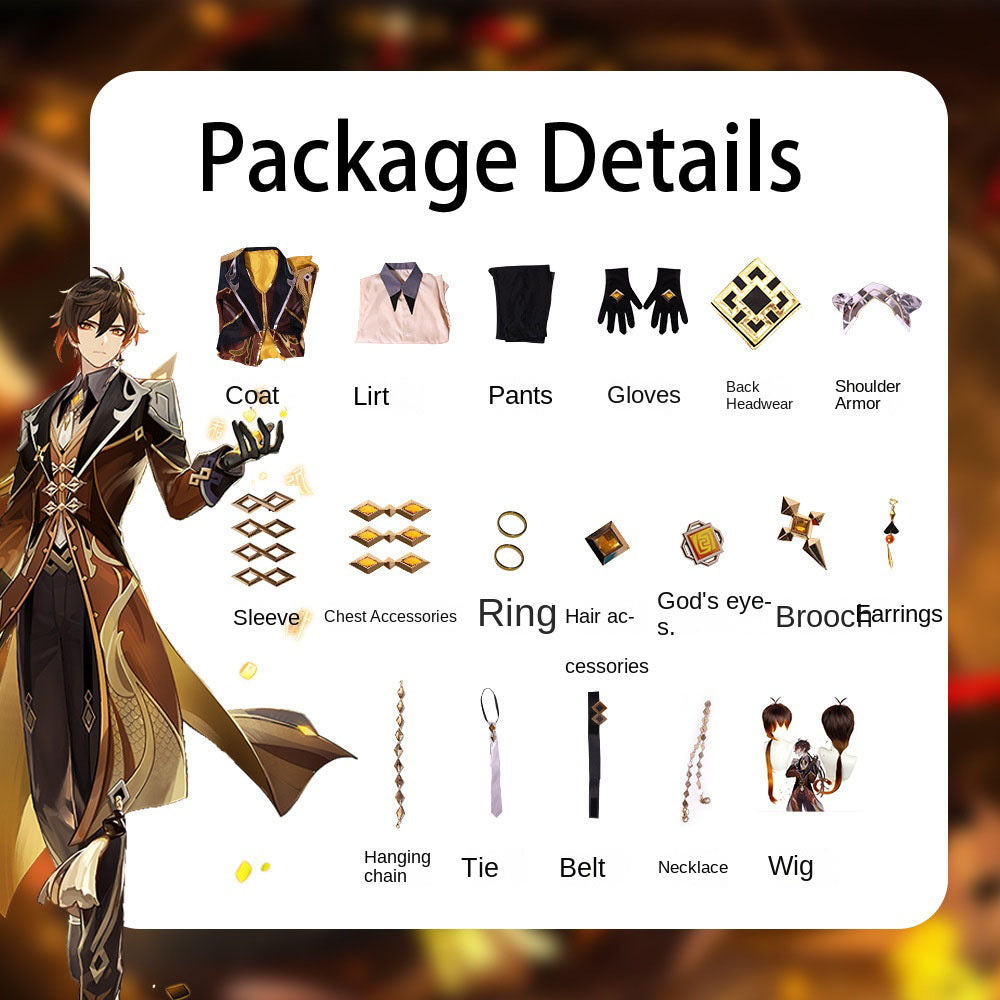 Genshin Impact cosplay clothes Morax Zhongli anime game animation high configuration Zhongli cos clothes