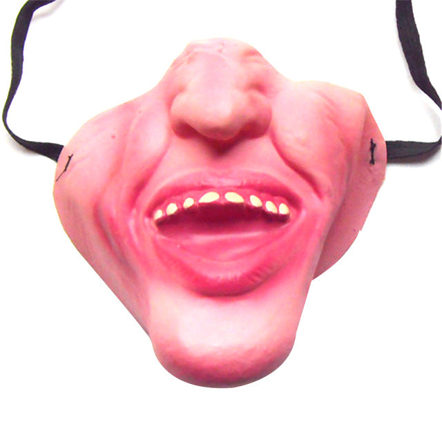 Funny Adult Party Mask Latex Clown Cosplay Half Face Horrible Scary Masks Masquerade Halloween Party Decor Halloween
