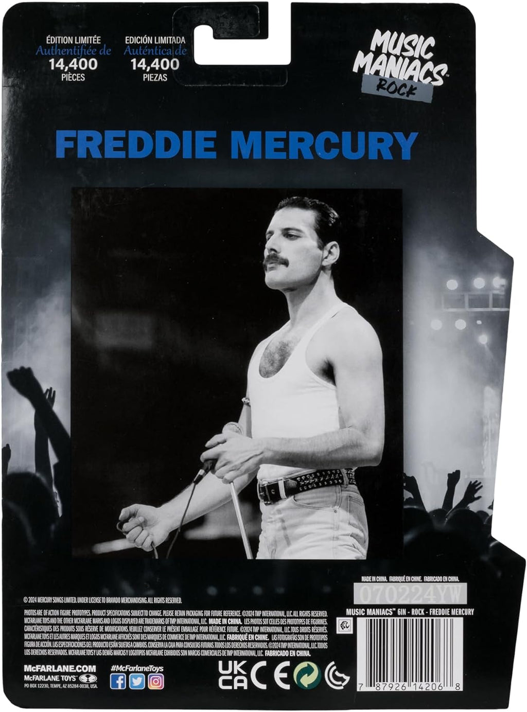 McFarlane Music Maniacs Queen Freddie Mercury Action Figure Limited Edition
