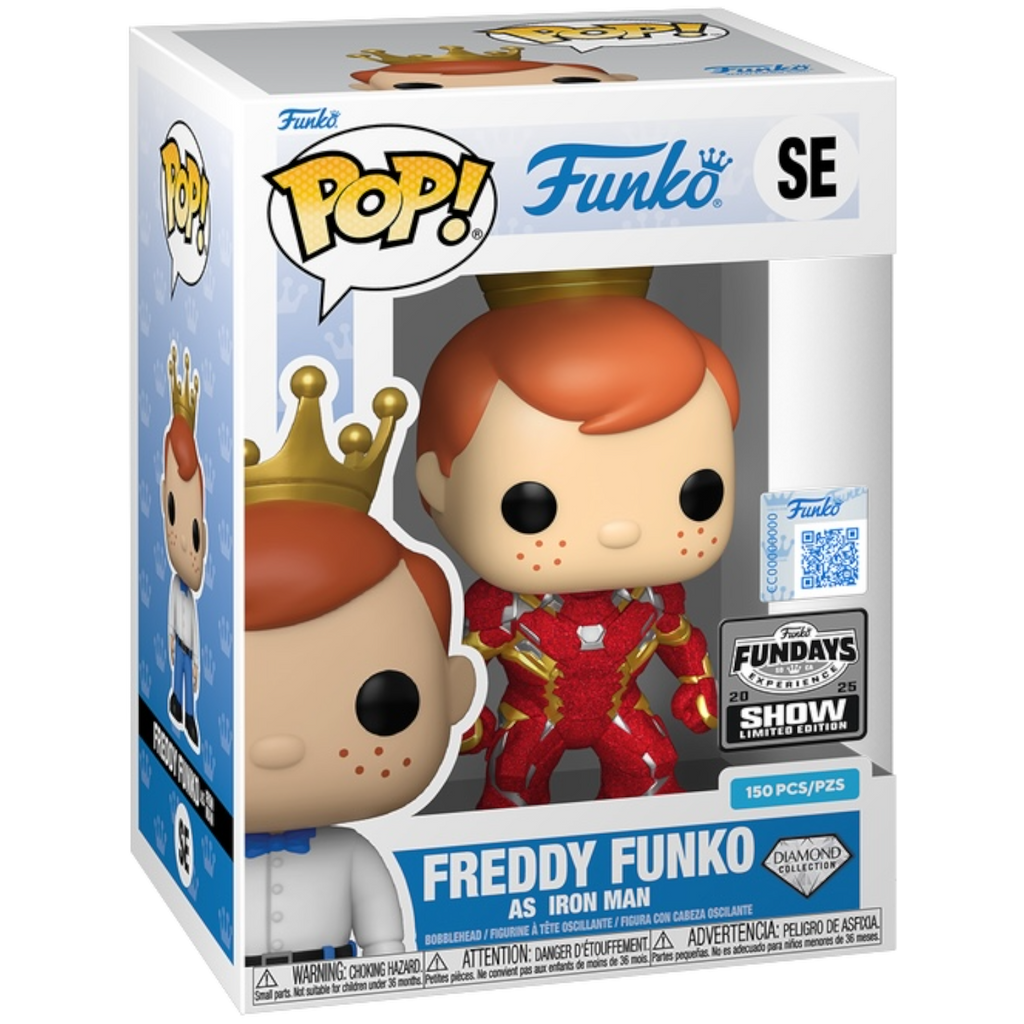 Funko Fundays Experience 2025: Pop! Originals MARVEL Freddy Funko as Iron Man (Diamond Glitter) LE150