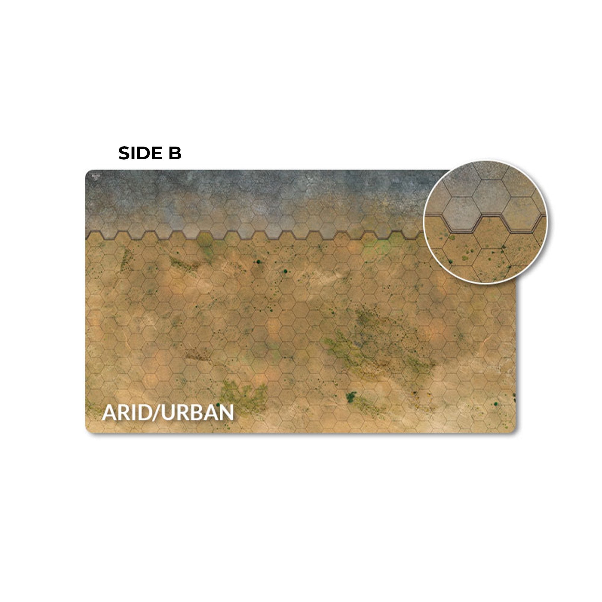 Battlefield in a Box: HexTech - Game Mat 1 - Grasslands/Arid/Urban