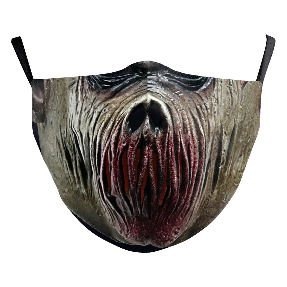 Halloween Horrible Killers Pennywise Jason Voorhees Michael Myers Leatherface Cosplay Face Mask Adult Kids Dustproof Scary Masks