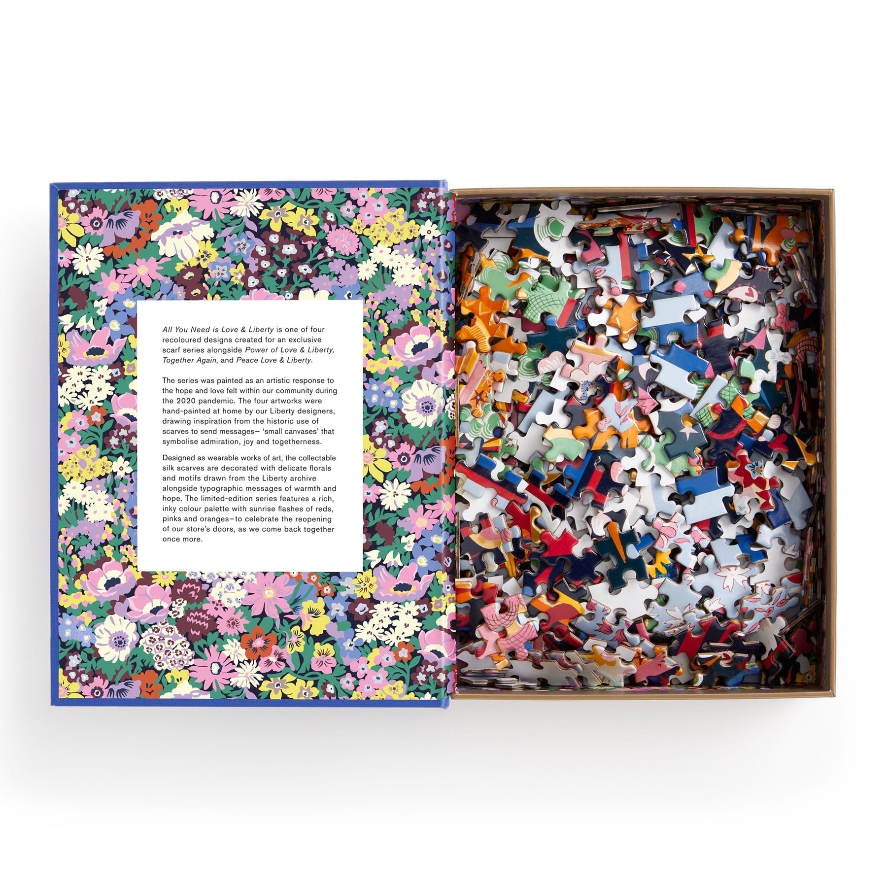 Galison Puzzles: Book Puzzle - 500 Pieces - Liberty - All You Need is Love & Liberty
