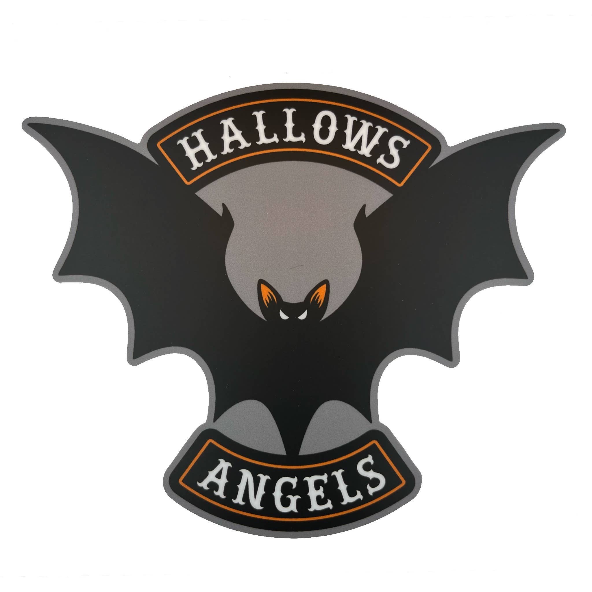 Hallows Angels Vampire Bat Motorcycle Club Halloween Sticker