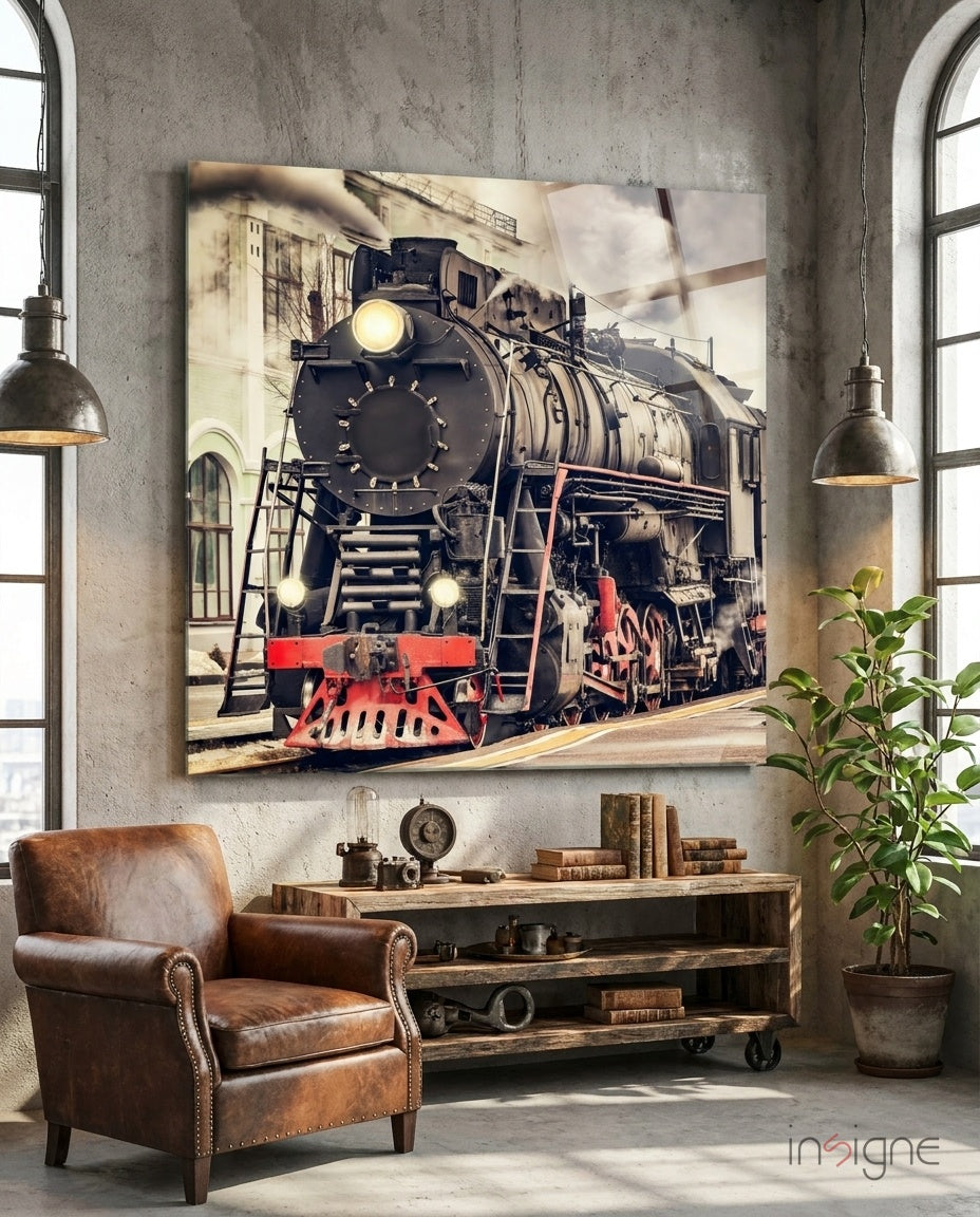 Train Glass Wall Art