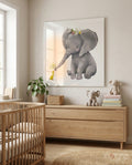 Elephant and Duck Glass Wall Art
