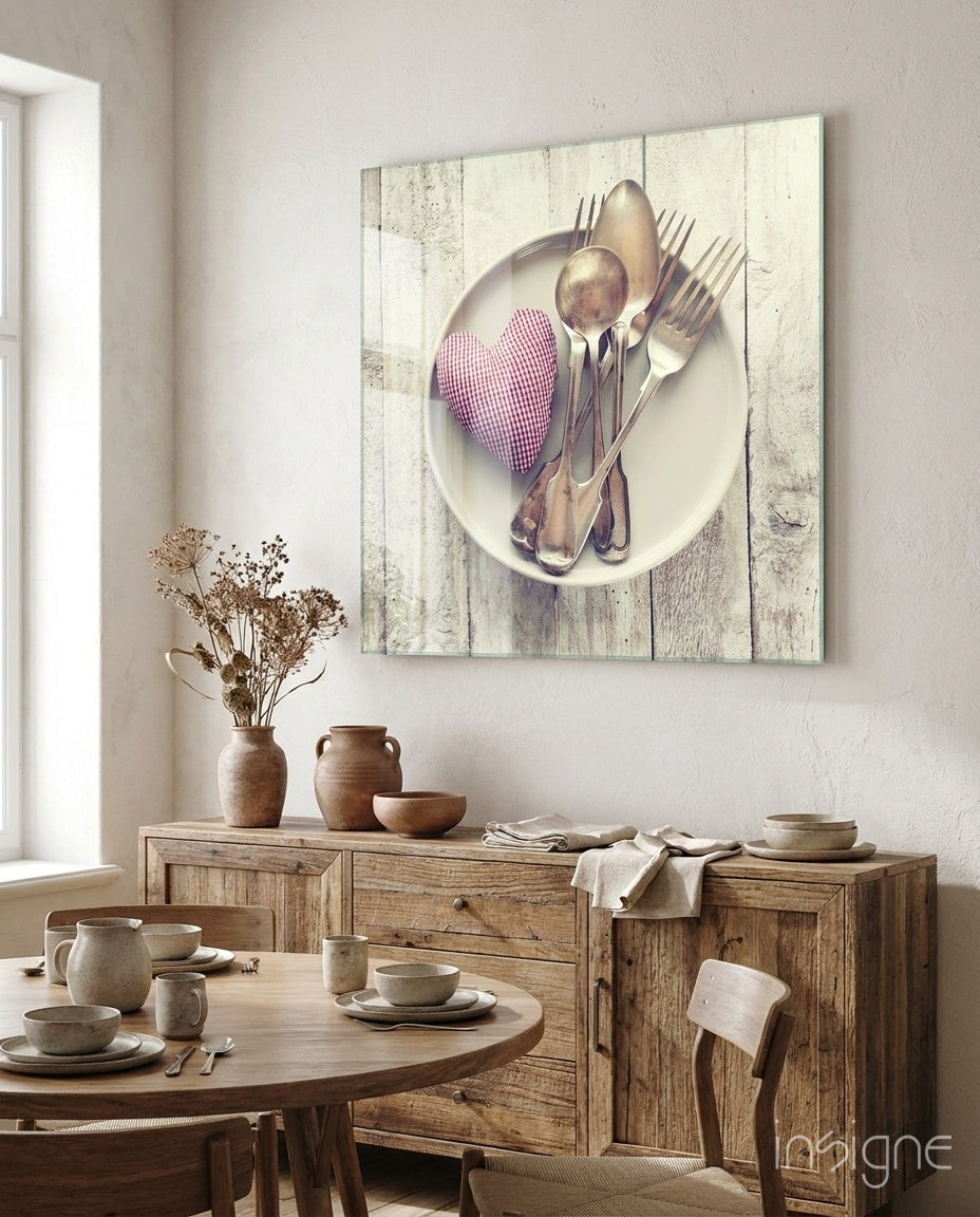 Heart Glass Wall Art