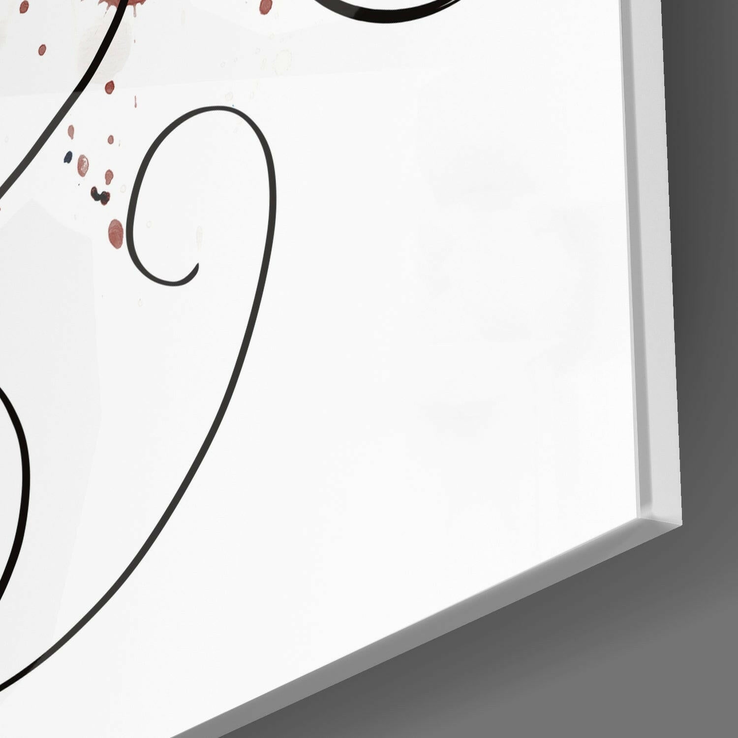 Face of Lines Glass Wall Art
