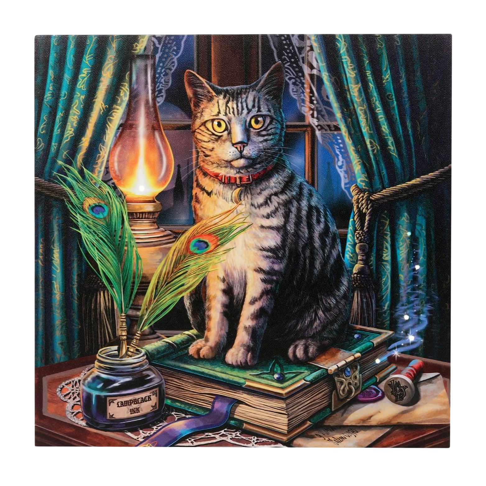 Book of Shadows Light Up Canvas Print by Lisa Parker