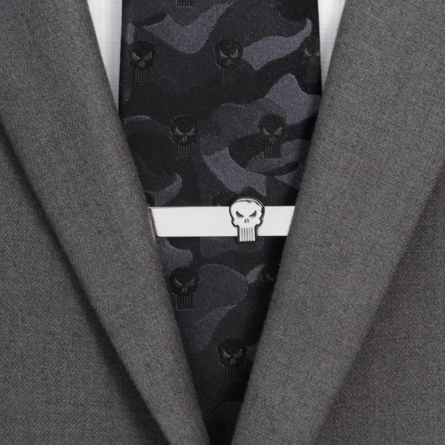 Marvel The Punisher Silver Tie Bar