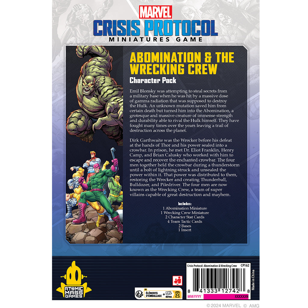 Marvel Crisis Protocol: Abomination & The Wrecking Crew Character Pack