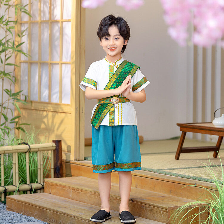 Children's new Chinese style Tang costume Han costume boys' summer Chinese style Dai girls' ethnic style dragon boat festival costume