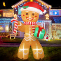Christmas inflatable gingerbread man inflatable cane doll inflatable luminous Christmas atmosphere outdoor courtyard decoration
