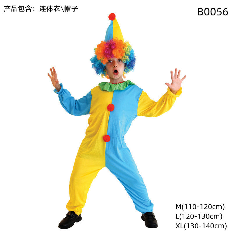 Halloween Circus clown costume drama performance costume atmosphere birthday spoof clown children Circus