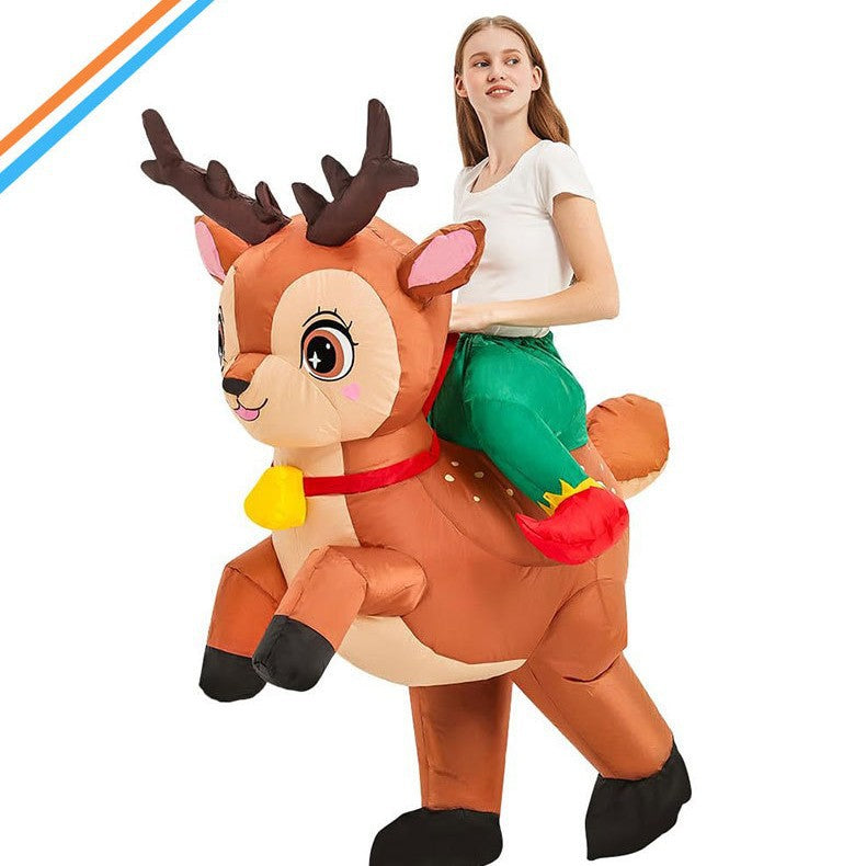 Christmas elk Gingerbread Man Costume party party stage atmosphere props Santa Claus inflatable costume