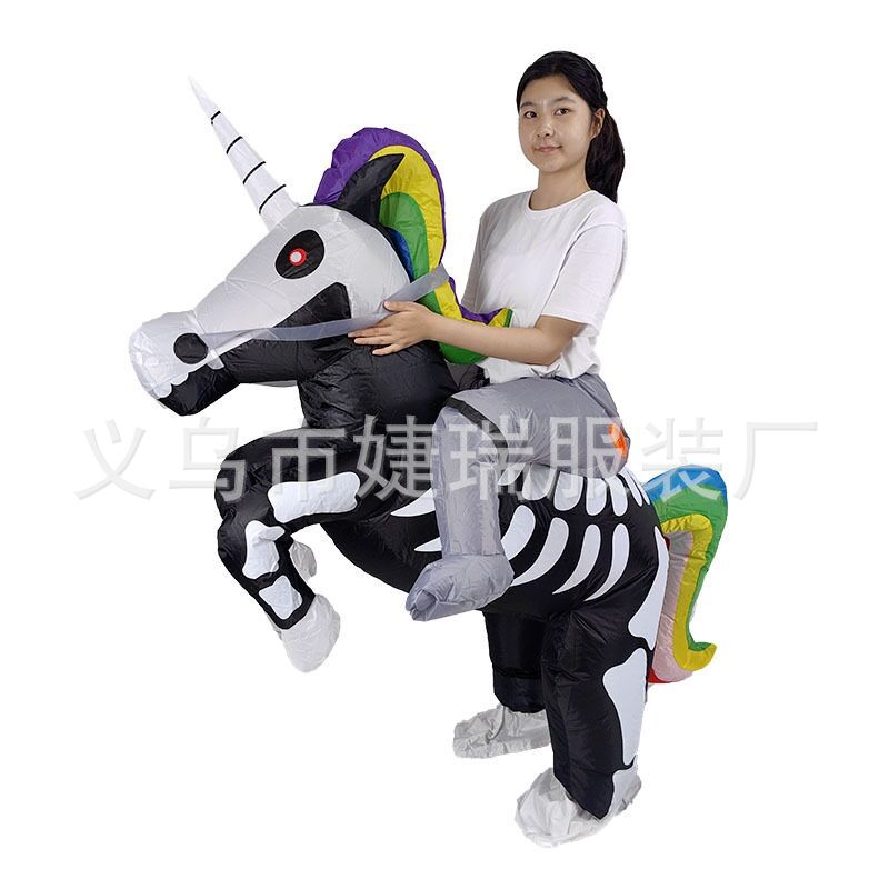 Halloween hot funny party Mount skull animal Flamingo inflatable doll costume Road