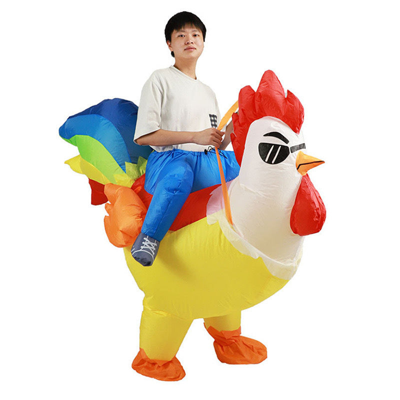 Inflatable chicken costume
