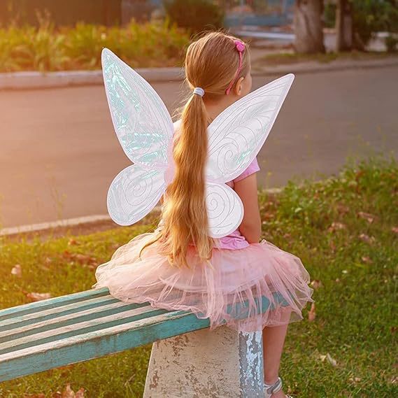 Adult fairy wings, shiny transparent princess wings Cosplay fairy wings costume Halloween costume