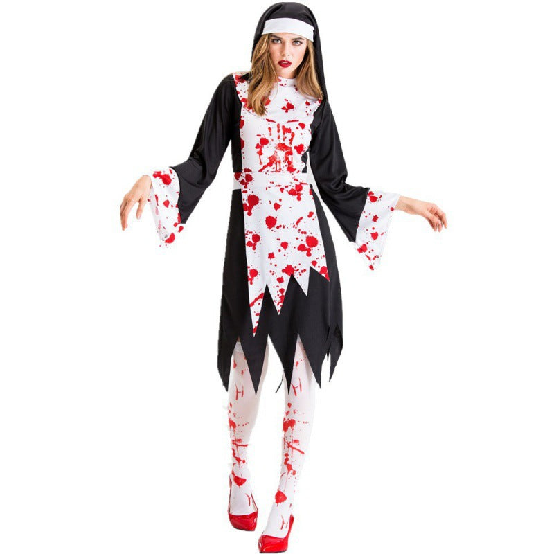 Halloween horror bloody vampire zombie costume repair women's clothing adult party Carnival cos costume performance costume