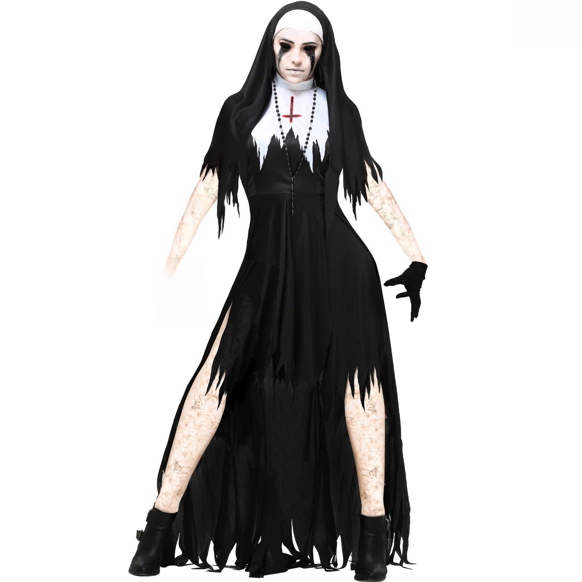 European and American ladies Halloween nun costume cosplay cosplay vampire demon costume