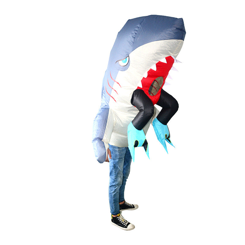 Halloween party shark inflatable clothing costume cannibal shark inflatable clothing party spoof costume props Christmas dress up