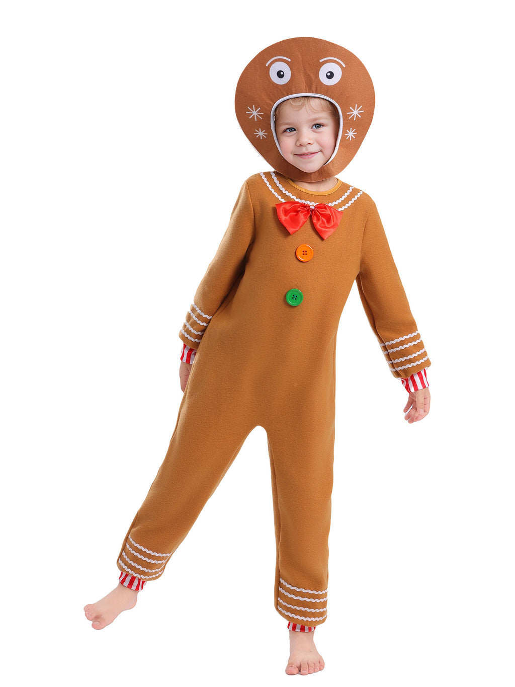 New children's cos costume Christmas costume Gingerbread Man cartoon Halloween party performance set