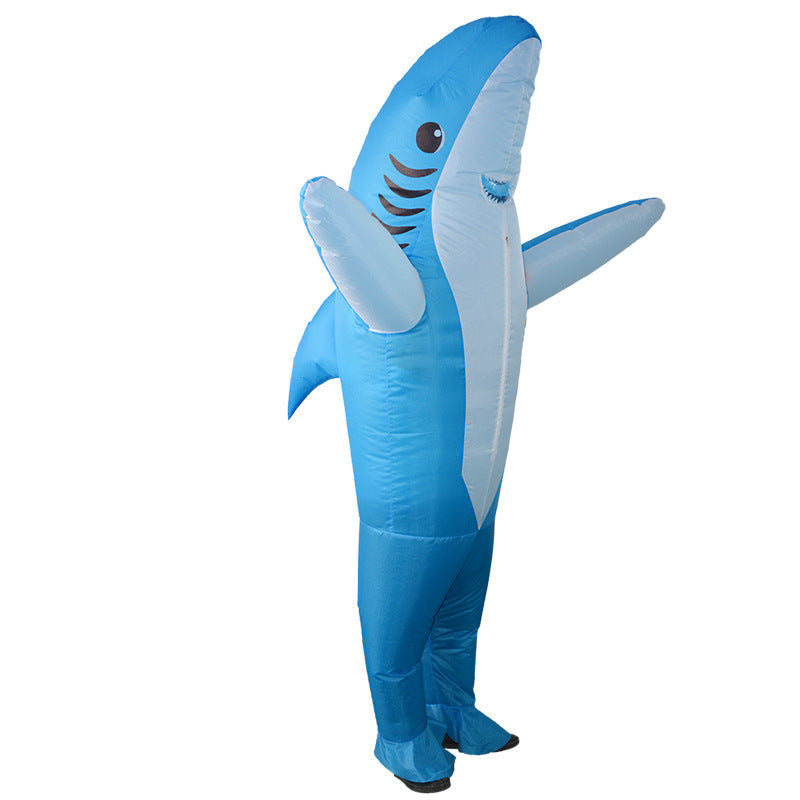 Halloween party performance costume and accessories funny cartoon doll costume cross-border Festival atmosphere shark doll inflatable clothing