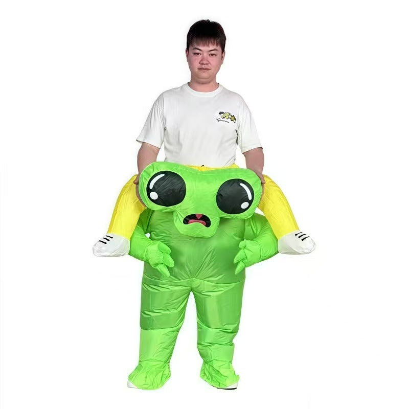Halloween Alien inflatable clothing doll funny costume makeup props green ghost hug man inflatable costume