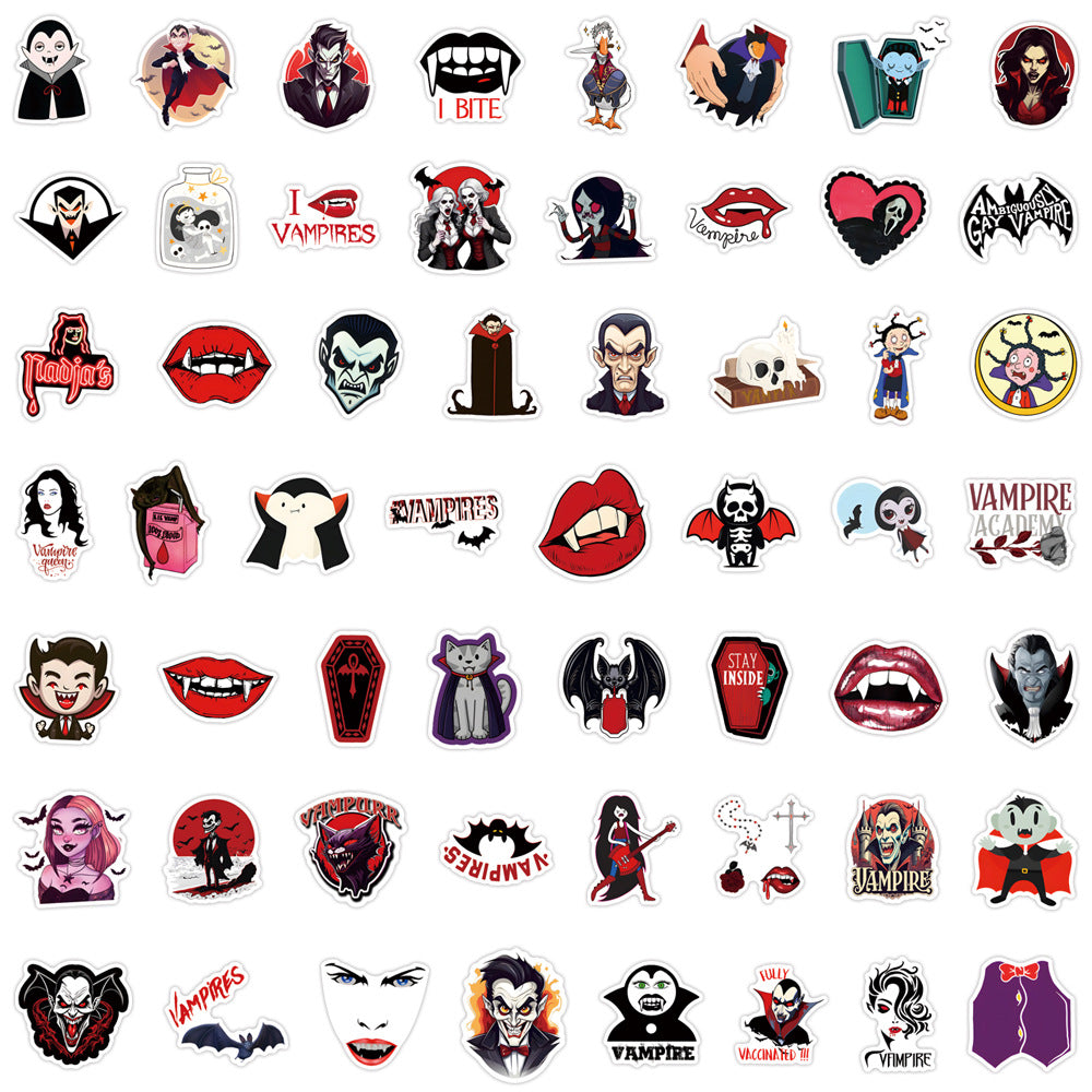 55 New horror Vampire elements Vampire personalized graffiti stickers car luggage stickers wholesale