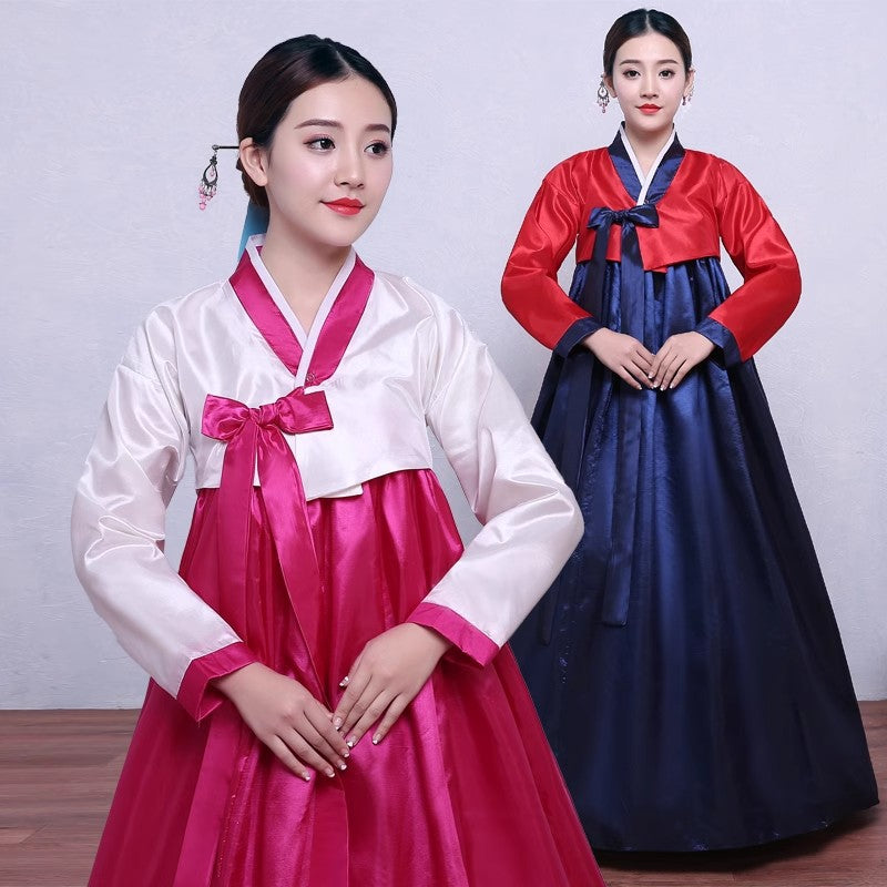 Hanbok women's adult Korean costume traditional Korean Ancient Costume National minority dance costume for the annual meeting
