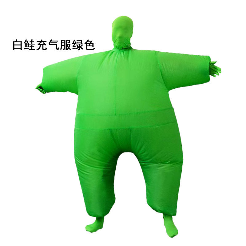 Halloween inflatable clothing costume masquerade funny props White Salmon inflatable clothing masked ninja inflatable sumo costume