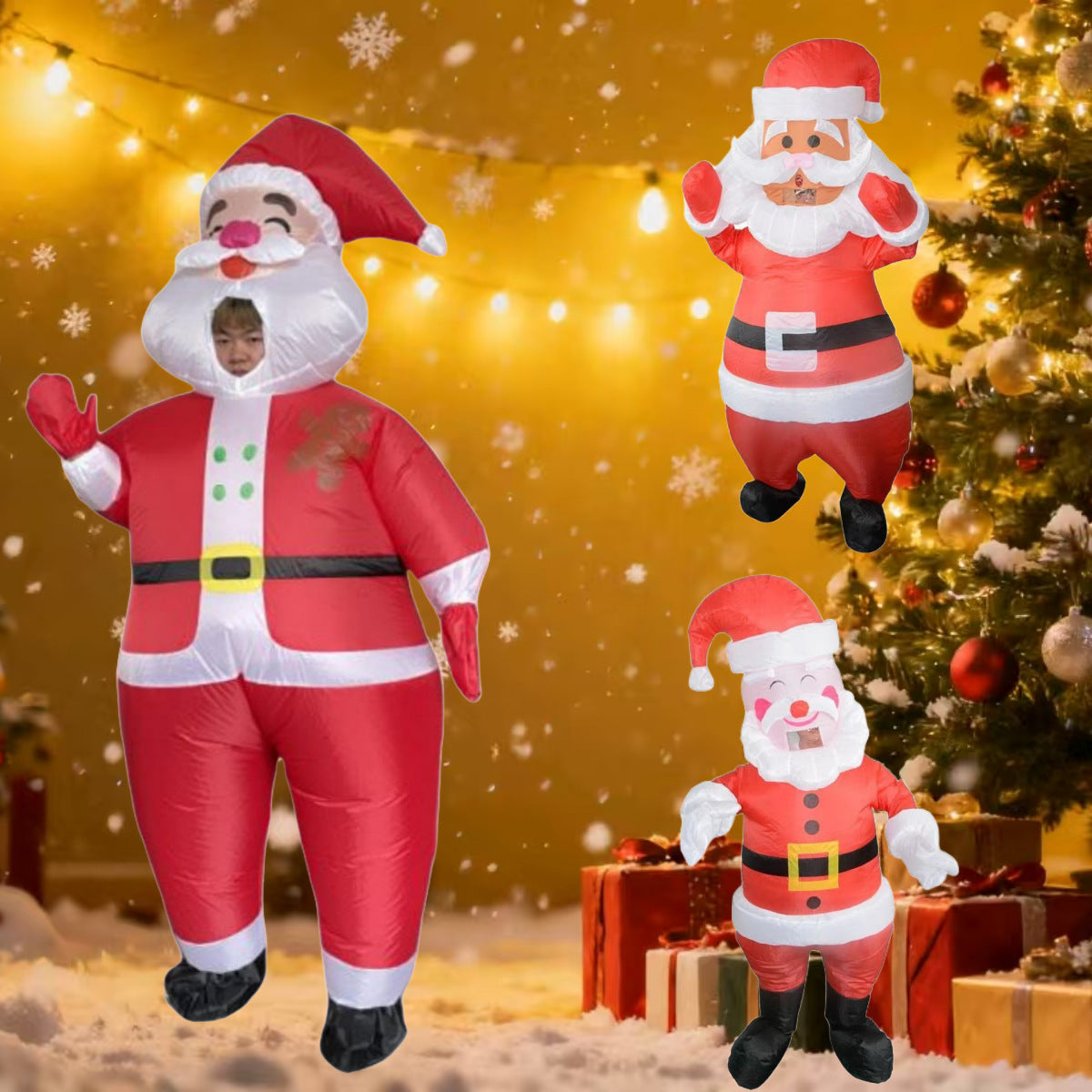 Christmas festival supplies Santa Claus inflatable clothing family funny doll props dress-up costume performance costume