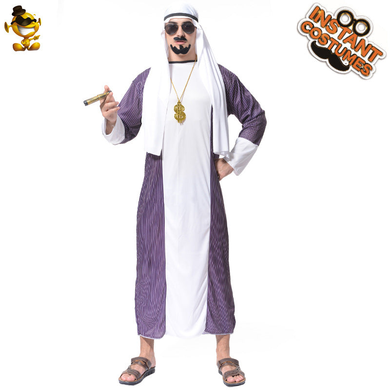 Halloween adult men Dubai boss robe costume party clothes cosplay stage performance costume