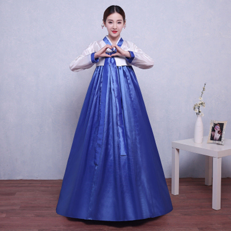 Hanbok women's adult Korean costume traditional Korean Ancient Costume National minority dance costume for the annual meeting