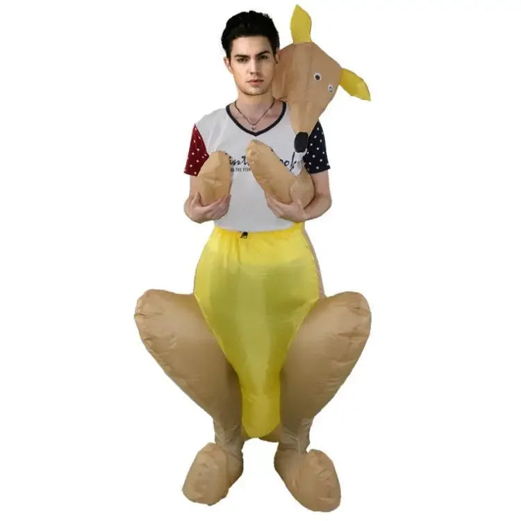 New adult funny performance costume cartoon animal kangaroo inflatable clothing anime parent-child performance Party bulge costume party