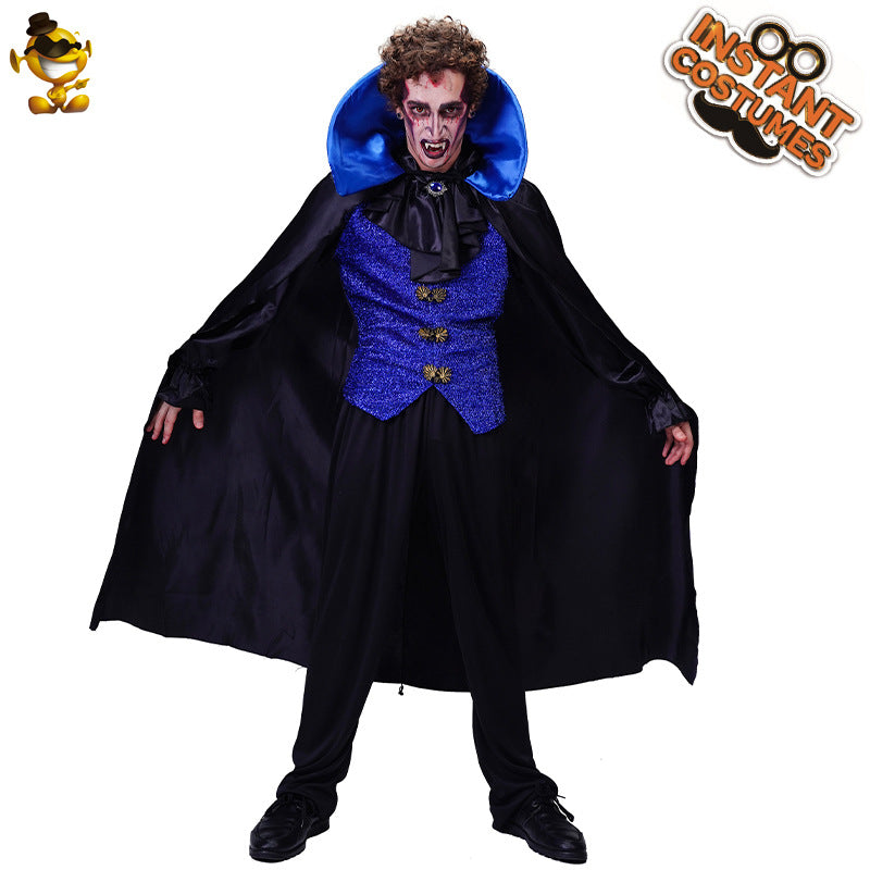 Adult men Halloween horror vampire party costume big male vampire role play performance costumes