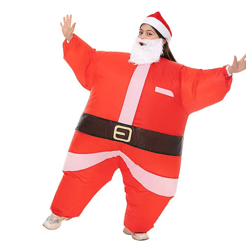 Santa Claus inflatable clothing stage performance Christmas elk costume performance wear snowman costume performance