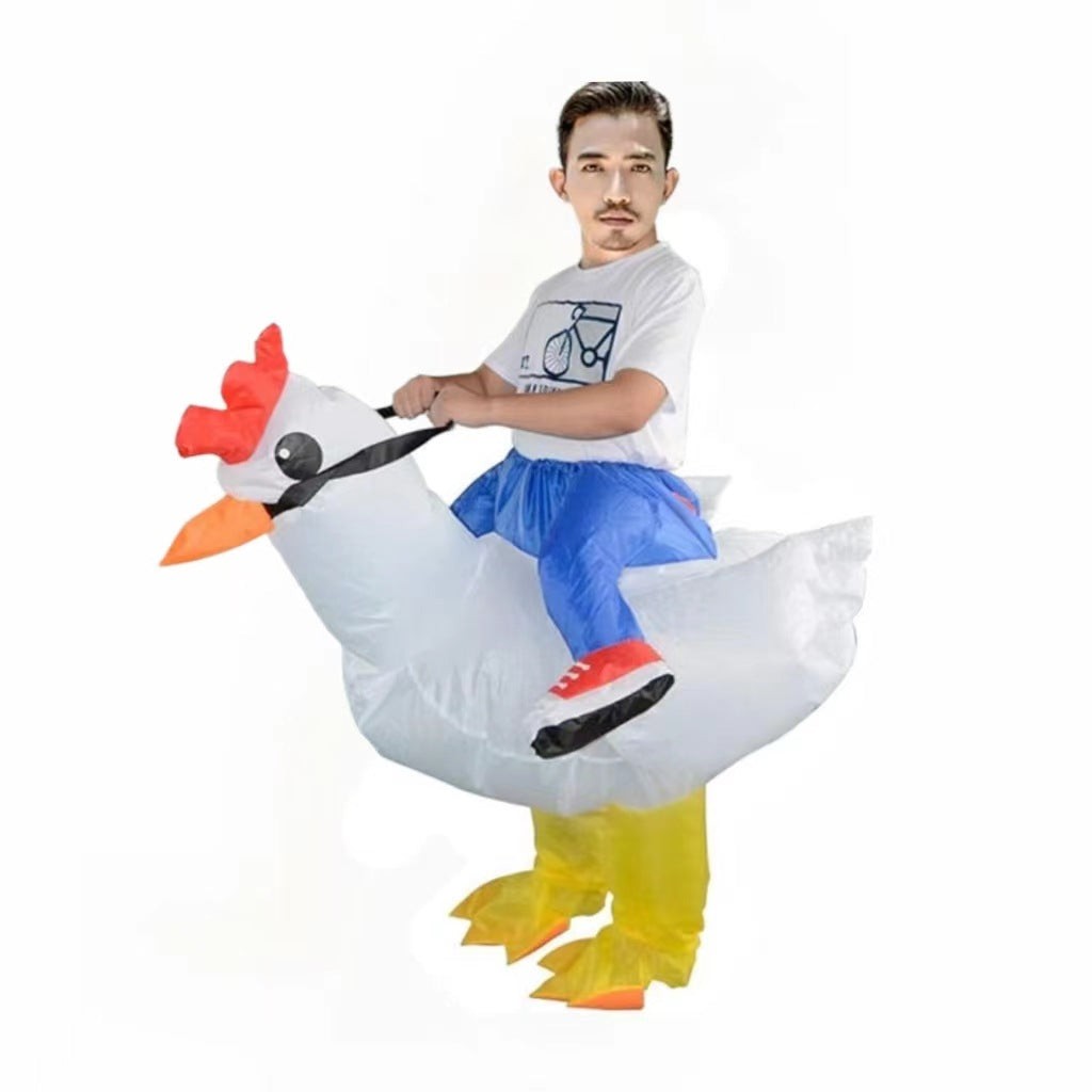 Inflatable chicken costume