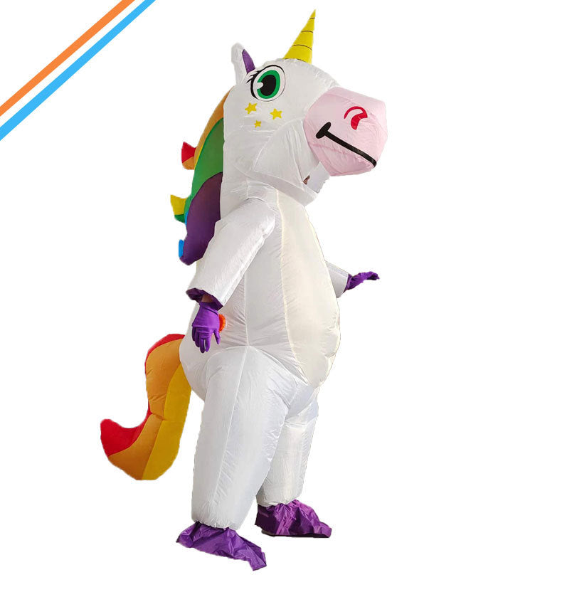 Unicorn costume cross-border Christmas cartoon doll riding Party packaging love colorful unicorn inflatable clothing